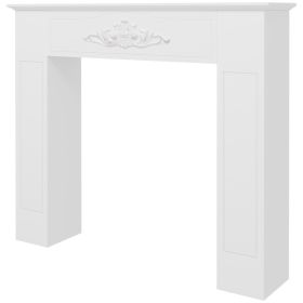 Freestanding Fireplace Surround, Modern Fireplace Mantel with Leg for Electric Fireplaces, 44.7" W x 40" H, White (Option: White-1210x310x685 mm)