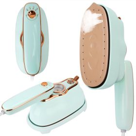 1Pc 1200W Foldable Handheld Clothes Iron Steamer With Wet Dry Ironing Mode Portable Garment Steamer Travel Clothing Wrinkles Remover With Tempera (Option: BLUE)