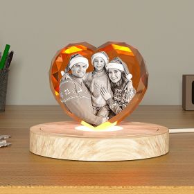 LED Light Base For 3D Crystal Photo Wood Lighted Display Plate Flat USB Operated (Option: 7 Colors Rotating Base Upgrade)