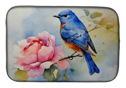 Bluebird Dish Drying Mat Absorbent Dish Drying Mat Pad for Kitchen Counter Dish Drainer Mat for Countertop, 14 x 21", Multicolor (Default: Default)